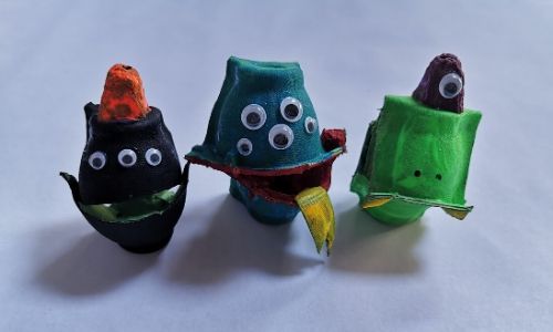 How To Make Egg Carton Monsters